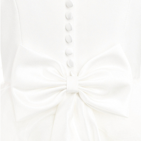 SARAH LOUISE Girls long ruffle ceremony ivory