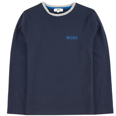 BOSS Kids Boys navy and grey pajamas