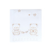 PICCI Nene embroidered blanket with bear application white and beige
