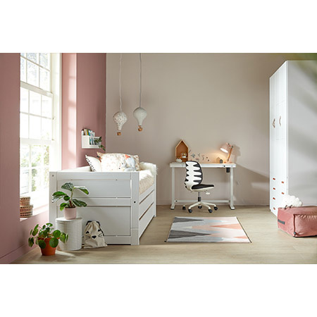 LIFETIME Kidsrooms Electrical Adjustable Desk with Drawer and USB