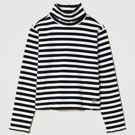 TWINSET Girls striped turtleneck jumper