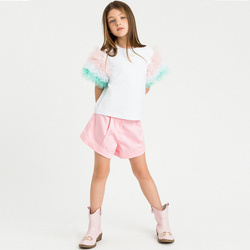 TWINSET Girls woven shorts in pastel pink