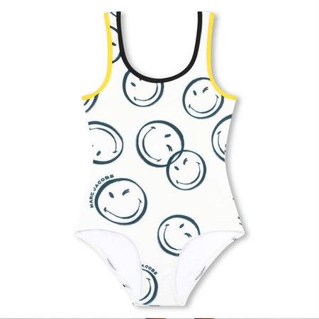 MARC JACOBS Girls ivory smiley faces swimsuit