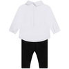 KARL LAGERFELD Kids Baby boys white and black logo romper
