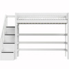 LIFETIME Kidsrooms Łóżko High Sleeper 177 cm ze schodami - Breeze