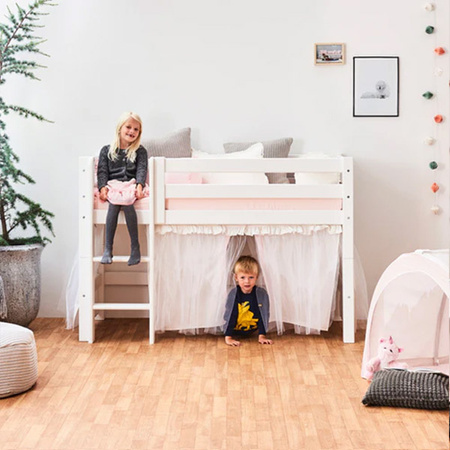  HOPPEKIDS  ECO Luxury łóżko Łóżko na niskiej antresoli z pionową drabinką 70x160 cm
