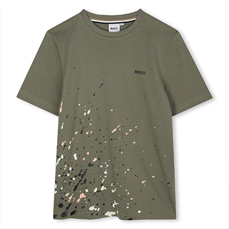 BOSS KIDS T-shirt chłopięcy z krótkim rękawem zielony