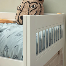 LIFETIME Kidsrooms Łóżko High Sleeper 152 cm z drabinką - Breeze, białe