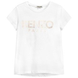 KENZO Kids T-shirt dziewczęcy z logo
