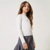 TWINSET Sweter dziewczęcy biały 