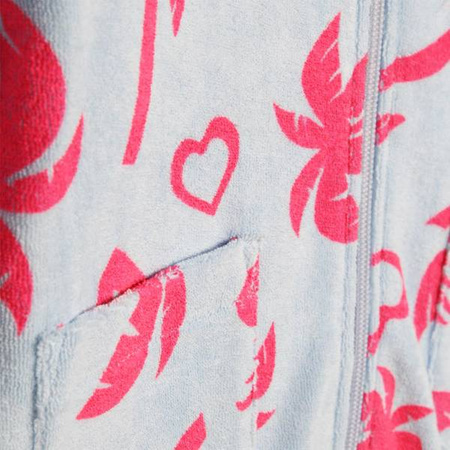 Billieblush Bluza dziewczęca z kapturem niebieska z nadrukiem
