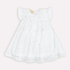 LILI GAUFRETTE Sukienka niemowlęca ozdobiona kwiatuszkami biała