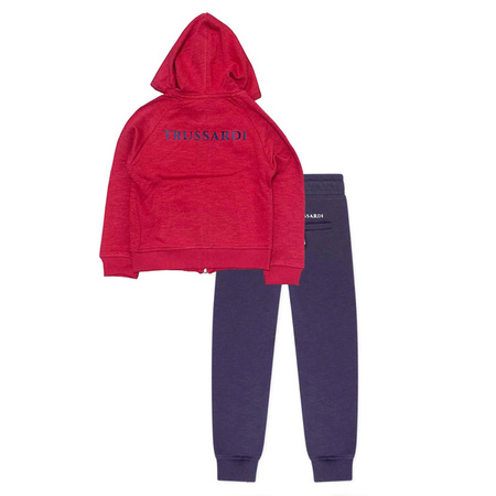 TRUSSARDI Boys red and navy tracksuit