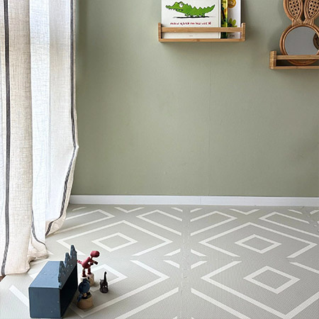 EEVEVE Mata dziecięce PLAYMAT Modern Blocks - Soft Sage