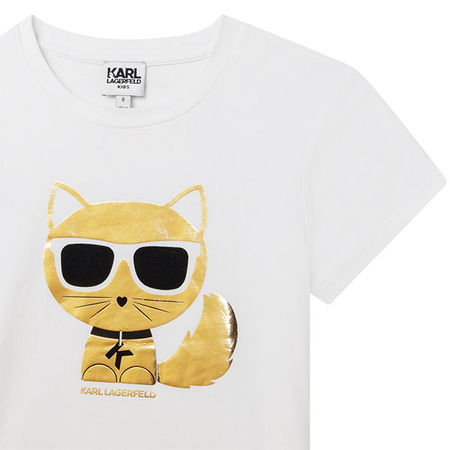 KARL LAGERFELD KIDS Girls White Choupette T-Shirt