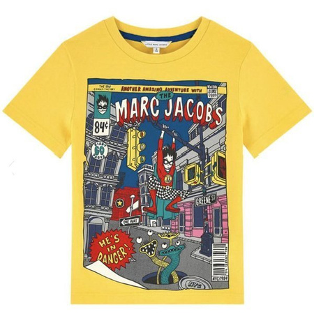 THE MARC JACOBS T-shirt chłopięcy z nadrukiem żółty 