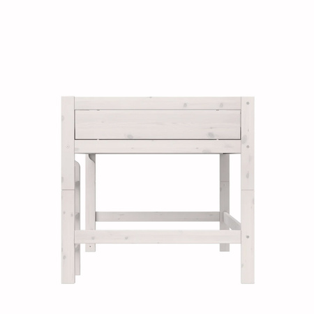LIFETIME Kidsrooms Łóżko 128 cm z drabinką 120x200 cm whitewash
