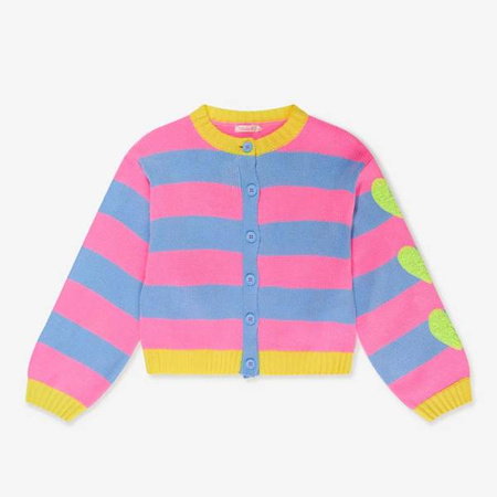 Billieblush Baby girl pink and blue stripe cardigan