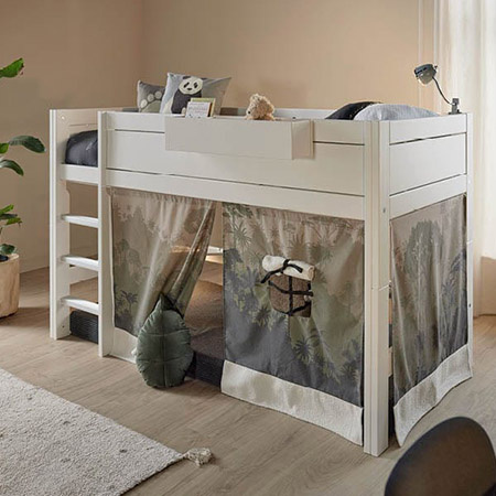 LIFETIME Kidsrooms Kurtyna do łóżka na niskiej antresoli Essence Panda Paradise