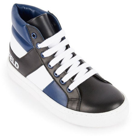 KARL LAGERFELD KIDS Leather high top trainers
