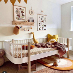 OLIVER FURNITURE Łóżko dziecięce Wood Original Day Bed biały/dąb 90x200 cm