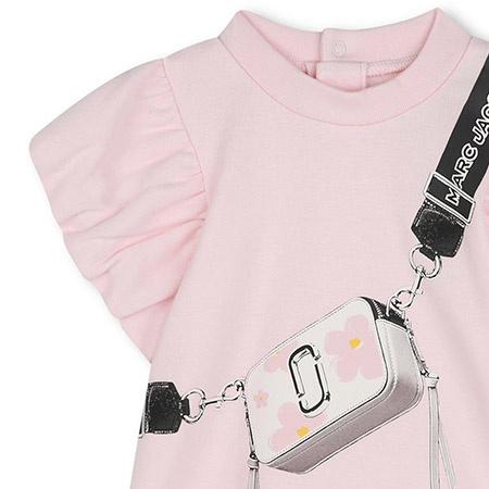 THE MARC JACOBS Sukienka dziecięca z nadrukiem, różowa