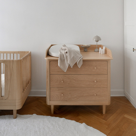 We Are Bitte Nature children's chest of drawers with three drawers, oak