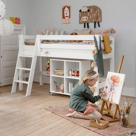 Hoppekids ECO Luxury low bunk bed with slopped ladder 70x160 cm