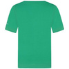 BOSS Kids T-shirt chłopięcy z krókim rękawem z nadrukiem logo zielony