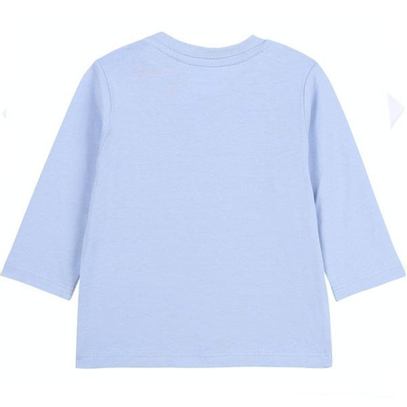 BOSS Kids T-shirt niemowlęcy dla chłopca z długim rękawem błękitny