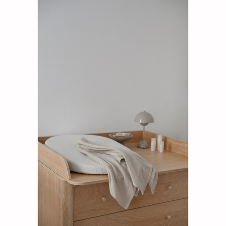 We Are Bitte Oval Changing Pad, Stone