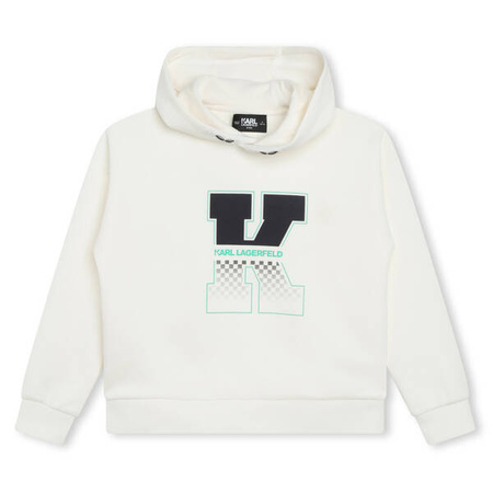 KARL LAGERFELD Bluza dziecięcy dla chłopca z kapturem nadrukiem logo