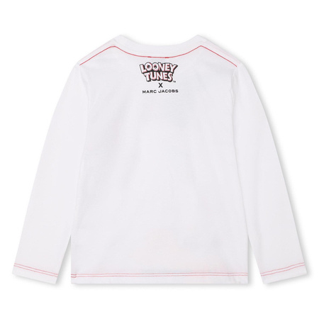 THE MARC JACOBS T-shirt dziecięcy z długim rękawem biały z nadrukiem