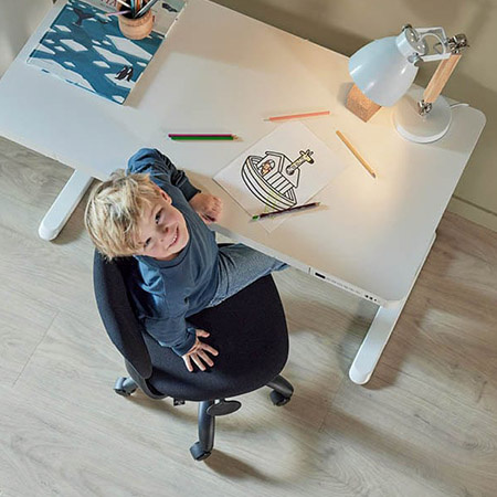 LIFETIME Kidsrooms Electrical Adjustable Desk with Drawer and USB