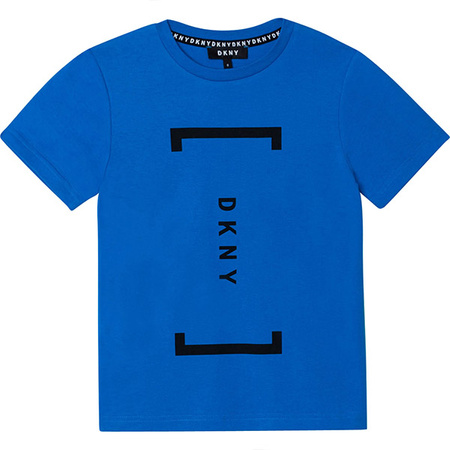 DKNY T-shirt chłopięcy z krótkim rękawem niebieski