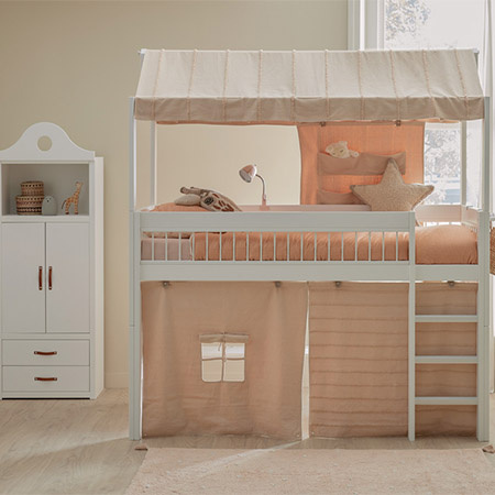 LIFETIME Kidsrooms Wieszak na łóżko z kieszeniami Essence Peach