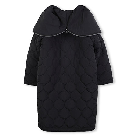 HUGO Girls' hooded parka, black