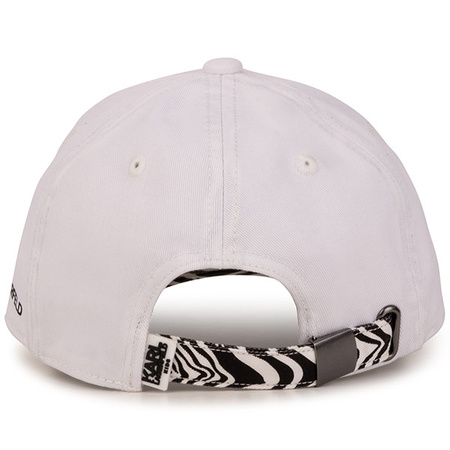 KARL LAGERFELD Kids Czapka z daszkiem dla dziewczynki biała