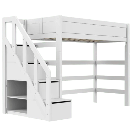 LIFETIME Kidsrooms Łóżko High Sleeper 177 cm z drabinką - Breeze