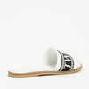 TWINSET Girls sandals optic white with black logo application