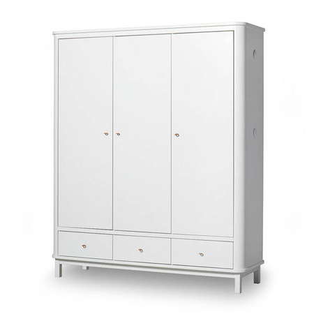 OLIVER FURNITURE Szafa dziecięca trzydrzwiowa WOOD biała
