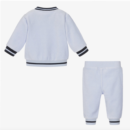 BOSS Kids Dres niemowlęcy dla chłopca dwuczęściowy błękitny