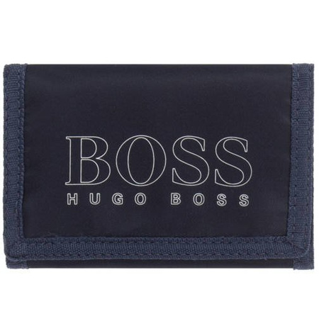BOSS Kids Portfel chłopięcy z logo granatowy