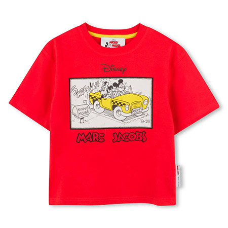 THE MARC JACOBS T-shirt dziecięcy z krótkim rękawem Mickey Mouse, czerwony
