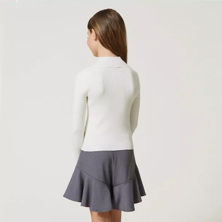 TWINSET Sweter dziewczęcy biały 