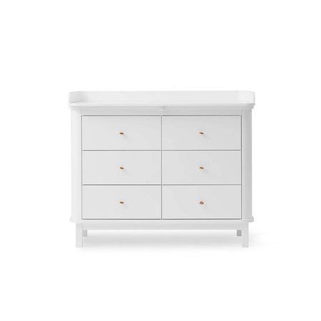 OLIVER FURNITURE WOD Dresser with 3 drawers and changing table, white