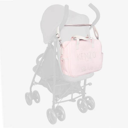 KENZO Kids Torba na akcesoria niemowlęce z matą do przewijania pudrowy róż