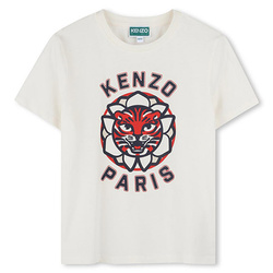 KENZO Kids T-shirt dziecięcy z nadrukiem Tiger, biały