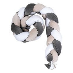 PICCI SLEEPY Otulacz/reducer do łóżeczka dziecięcego biało-beżowo-brązowy