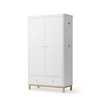 OLIVER FURNITURE Szafa dziecięca dwudrzwiowa WOOD biała/dąb